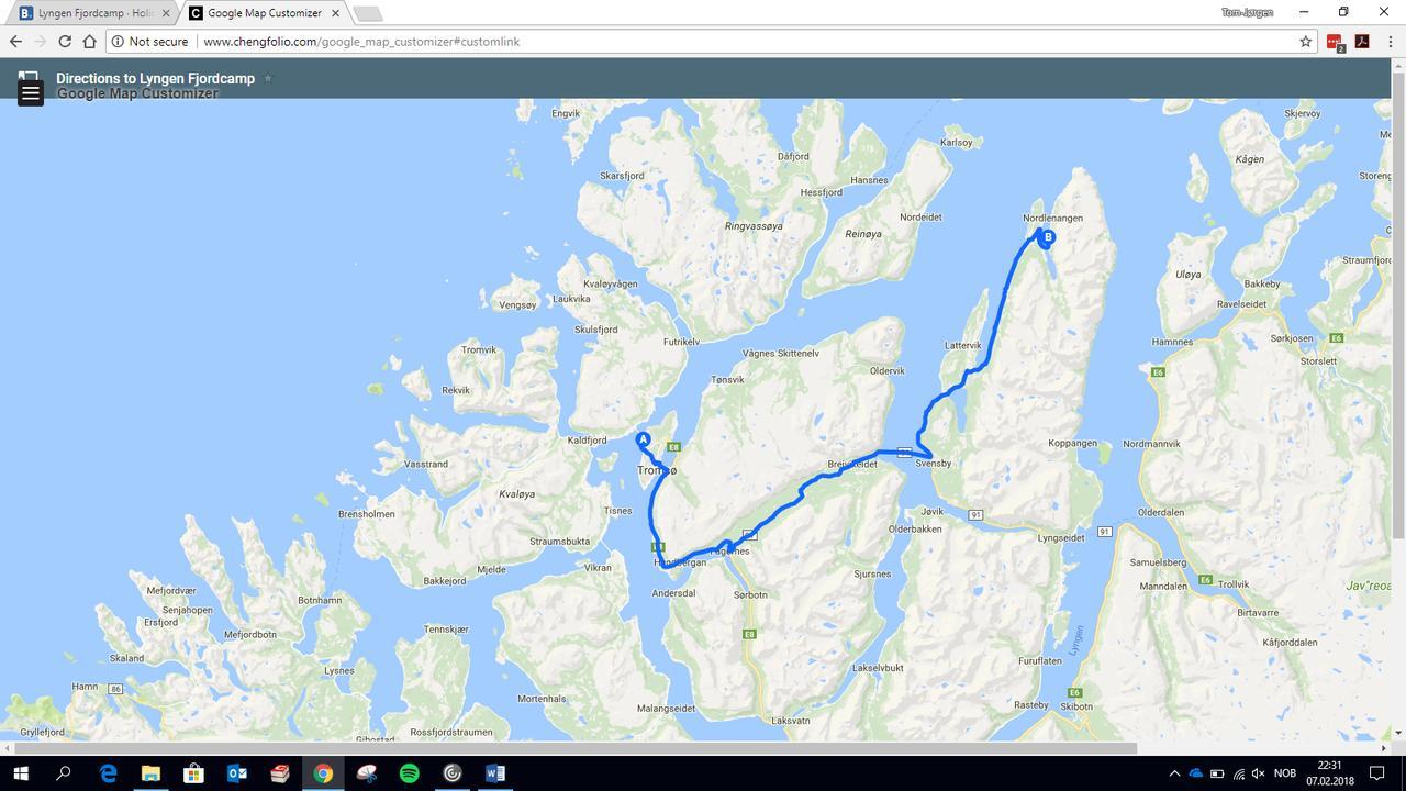 Lyngen Fjordcamp Villa Nord-Lenangen Eksteriør billede